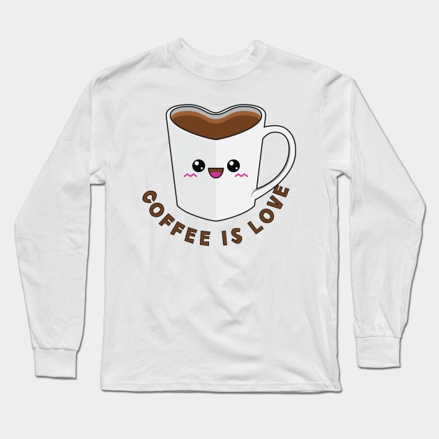 Coffee is Love Long Sleeve T-Shirt by GusDynamite